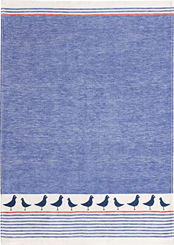 KRACHT Halbleinen Geschirrtuch Jacquard Nordsee Marineblau Größe ca. 50x70cm von Kracht seit 1810