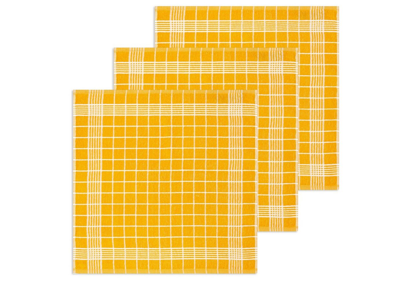 Kracht Geschirrtuch Trockenperle, (Set, 3-tlg., 3-teilig), 3er Pack Frottee Küchenhandtücher (3 Stück) ca.50x50cm 100% Baumwolle von Kracht