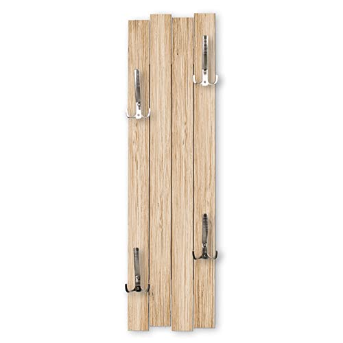 Kreative Feder Wand-Garderobe Holz beige Shabby-Chic Vintage ca. 100x30cm mit vier Haken von Kreative Feder