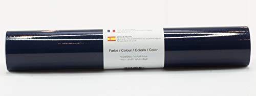 Kreativplotter Selbstklebende Plotterfolie Vinylfolie 30,5 cm x 3 m glänzend 39 Farben zur Auswahl, Farbe:173 Kobaltblau von Kreativplotter
