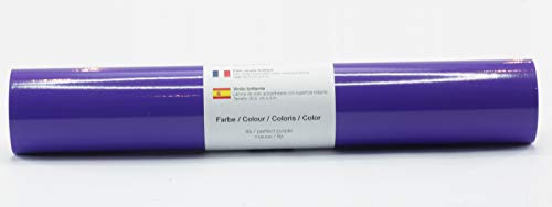 Kreativplotter Selbstklebende Plotterfolie Vinylfolie 30,5 cm x 3 m glänzend 39 Farben zur Auswahl, Farbe:151 Lila von Kreativplotter