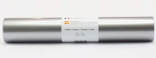 Kreativplotter Selbstklebende Plotterfolie Vinylfolie 30,5 cm x 3 m glänzend 39 Farben zur Auswahl, Farbe:181 Silber von Kreativplotter