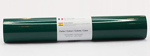 Selbstklebende Plotterfolie Vinylfolie 30,5 cm x 3 m glänzend 39 Farben zur Auswahl, Farbe:184 Racing-Green von Kreativplotter