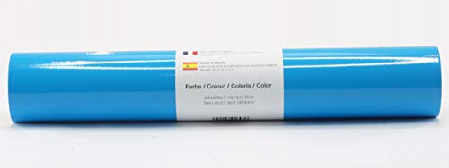 Selbstklebende Plotterfolie Vinylfolie 30,5 cm x 3 m glänzend 39 Farben zur Auswahl, Farbe:158 Adriablau von Kreativplotter