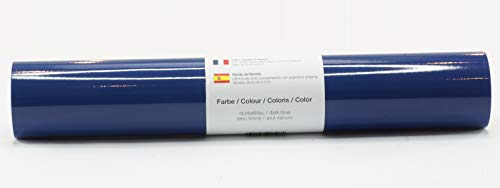 Selbstklebende Plotterfolie Vinylfolie 30,5 cm x 3 m glänzend 39 Farben zur Auswahl, Farbe:172 Dunkelblau von Kreativplotter