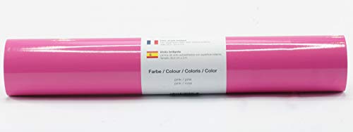 Selbstklebende Plotterfolie Vinylfolie 30,5 cm x 3 m glänzend 39 Farben zur Auswahl, Farbe:141 Pink von Kreativplotter