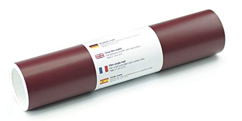 Selbstklebende Wandtattoo-/ Plotterfolie Vinylfolie matt 21 cm x 3 m, Farbe:335 Bordeaux von Kreativplotter