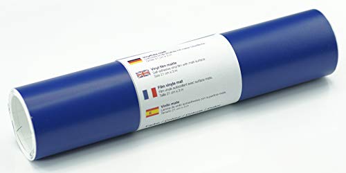 Selbstklebende Wandtattoo-/ Plotterfolie Vinylfolie matt 21 cm x 3 m, Farbe:370 Ultramarinblau von Kreativplotter