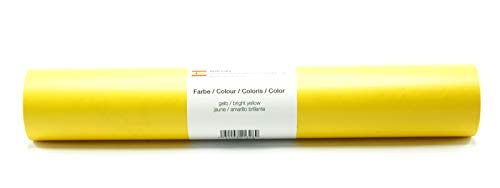 Selbstklebende Wandtattoo-/ Plotterfolie Vinylfolie matt 30,5 cm x 3 m - Farbauswahl, Farbe:312 Gelb von Kreativplotter