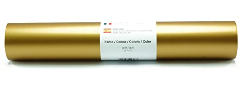 Vinyl Folie selbstklebend 3m versch. Farben Folie Gold-Matt von Kreativplotter