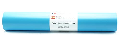 Selbstklebende Wandtattoo-/ Plotterfolie Vinylfolie matt 30,5 cm x 3 m - Farbauswahl, Farbe:Hellblau von Kreativplotter