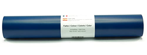 Vinyl Folie selbstklebend 3m versch. Farben Folie Dunkelblau-Matt von Kreativplotter