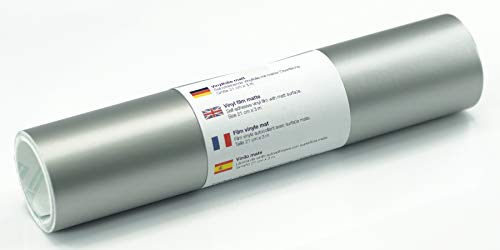 Kreativplotter Wandtattoo Folie matt 21 cm x 3 m - Farbe wählbar - Farbe:silber von Kreativplotter