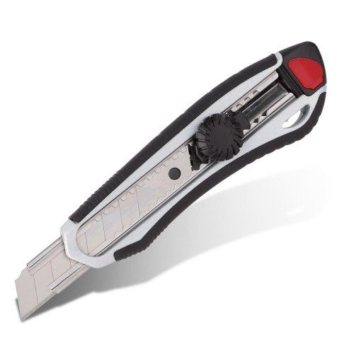KREATOR Cuttermesser Teppichmesser 18mm Abbrechklinge Aluminiumgehäuse mit Drehsperre Twist Lock Funktion - KRT000303 von Kreator