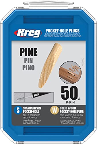 Kreg P-PIN Taschenlochstopfen aus Massivholz, Kiefernholz, 50 Stück (1 Packung) von Kreg