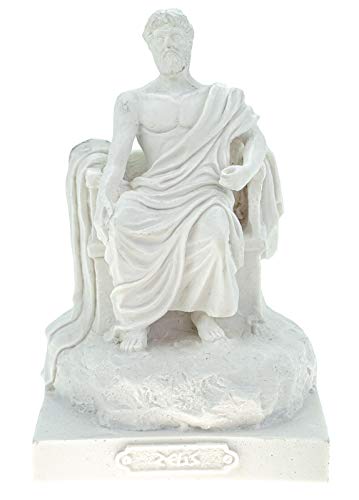 Kremers Schatzkiste Alabaster Deko Figur Zeus Göttervater 14 cm Skulptur weiß von Kremers Schatzkiste