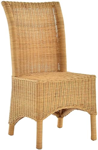 Krines Home Rattan Esszimmerstuhl hohe Rückenlehne Rattanstuhl Esszimmer Korbstuhl (Honig) von Krines Home