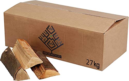 Krok Wood 27 kg Brennholz, Kaminholz 100% Buche für Kaminofen, Lagerfeuer, Feuerschalen (bis 25 cm) von Krok Wood