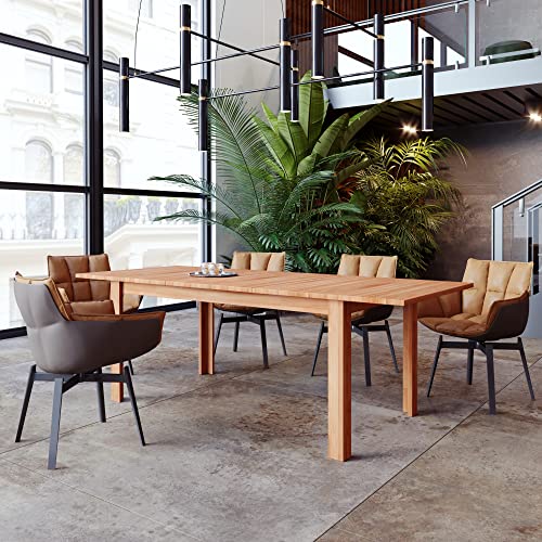 Krok Wood Ausziehbare Tisch London aus Massivholz in 160x90х75 cm (220(160+60) x90x75 cm) von Krok Wood