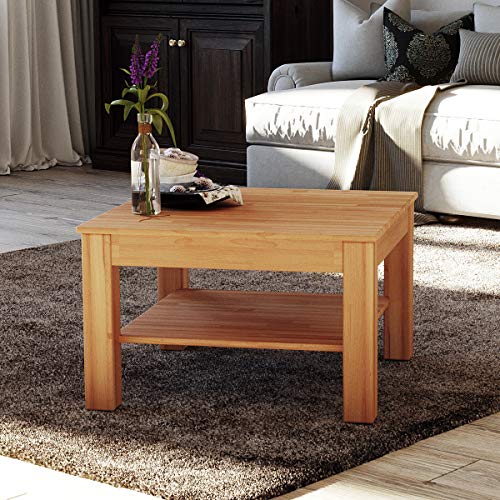 Krok Wood Couchtisch Bonn aus Massivholz (Buche, 75 x 75 x 45 cm) von Krok Wood