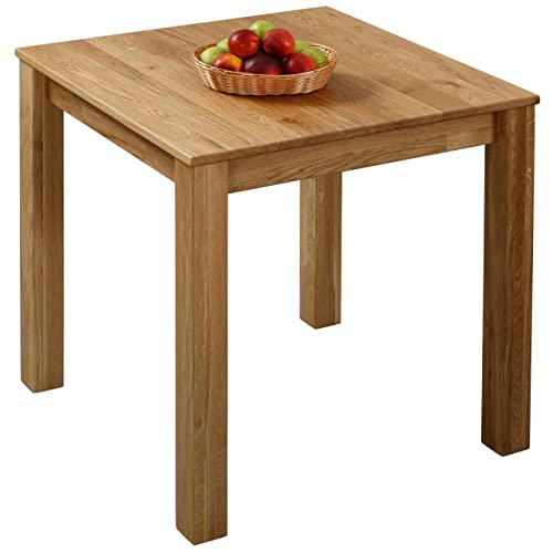 Krok Wood Esstisch Bonn aus Massivholz (Eiche, 75x75x75 cm) von Krok Wood