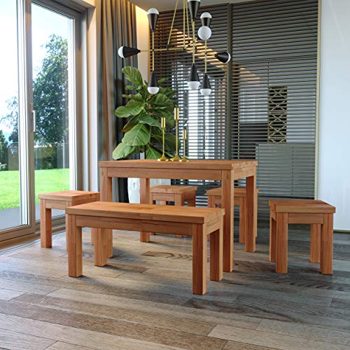 Krok Wood Esstisch Milano aus Massivholz in Buche (75 x 75 x 77 cm) von Krok Wood