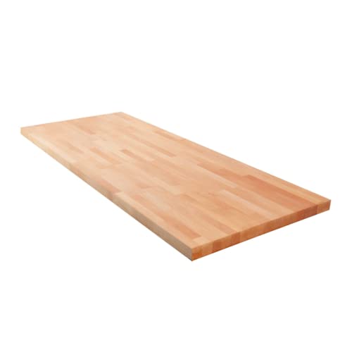 Krok Wood Massivholzplatte, Tischplatte, Arbeitsplatte aus Massivholz in Buche 2000x620x38 mm von Krok Wood