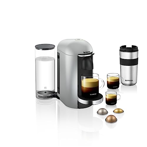 Nespresso Krups YY2778FD Vertuo Kapselmaschine für Espresso oder Kaffee, 40 ml bis 410 ml, Titan silberfarben von Nespresso