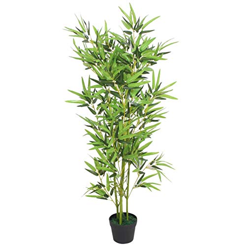 Ksodgun Künstliche Bambuspflanze mit Topf Kunstpflanze Plastikpflanze Home Schreibtisch Küche Badezimmer Deko 120 cm Grün von Ksodgun