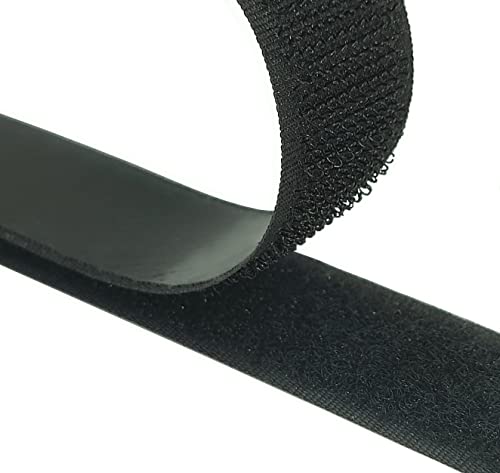 Klettband Selbstklebend, Klettverschluss selbstklebend doppelseitig, in schwarz Klettband Selbstklebend Extra Stark Länge, Breite, Farbe wählbar (schwarz, 100 mm x 1 m) von Kstar