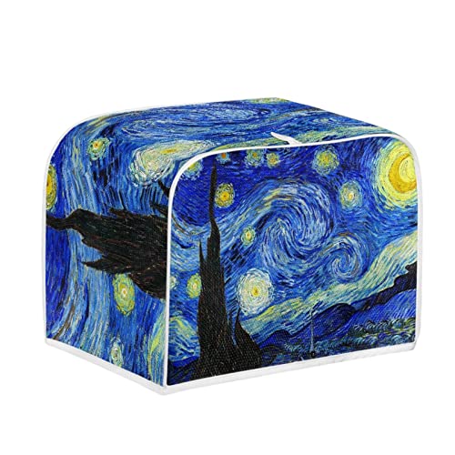 Kuiaobaty Starry Night Toaster-Abdeckung, 2 Scheiben, Van Gogh Art Brotmacher-Abdeckung, staubdichte Kappen für zwei Scheiben, Toaster, Küchengeräte von Kuiaobaty