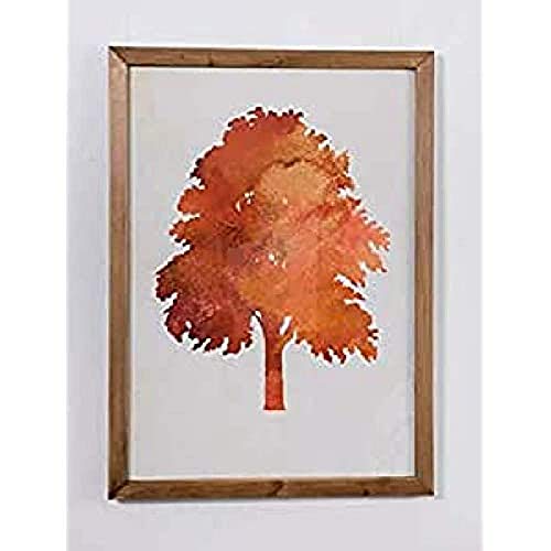 Bild aus Leinwand und nordischem Holz, 52 x 2 x 72 cm, Orange von Kulunka Deco