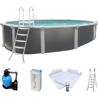 KWAD Rundpool "Supreme all in Premium Folie", (Set, 7 tlg.), 7-tlg., ØxH: 460x132cm, sand, inkl. Bodenisolationsset von Kwad