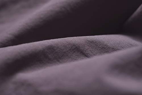Bettlaken Uni einfarbig für Bett 105 cm (210X280cm) 100% Baumwolle (Perkal 200 Fäden) Plum von L1NK STUDIO