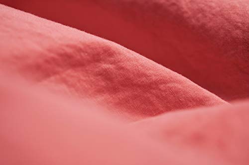 L1NK STUDIO Bettwäsche 150 X 220 cm - Bettbezug Baumwolle 100% (Perkal 200 Fäden) für Bett 90 cm Uni einfarbig Coral von L1NK STUDIO