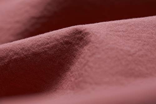 L1NK STUDIO Kopfkissenbezug Uni einfarbig für Bett 135 cm (45X155cm) 100% Baumwolle (Perkal 200 Fäden) Smokey RED von L1NK STUDIO