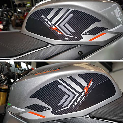 labelbike - 3D-Aufkleber für Motorradtanks, kompatibel mit Aprilia Tuono V4 und V4 Factory 2021-2023, Grau von LABELBIKE