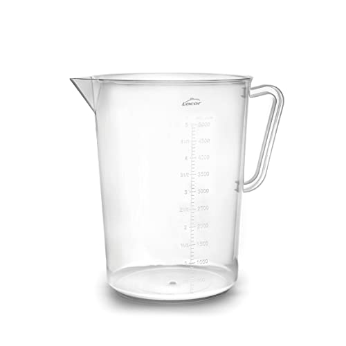 Lacor - 67214 - Messbecher, Flüssigkeitsmessgerät, Edelstahl, BPA-frei, 20 cm, 5 l von LACOR