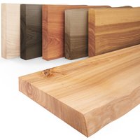 Wandregal Holz Baumkante, Bücherregal Pure ohne Befestigung, Farbe: Natur 40cm, LW-01-A-002-40 - Natur - Lamo Manufaktur von LAMO MANUFAKTUR