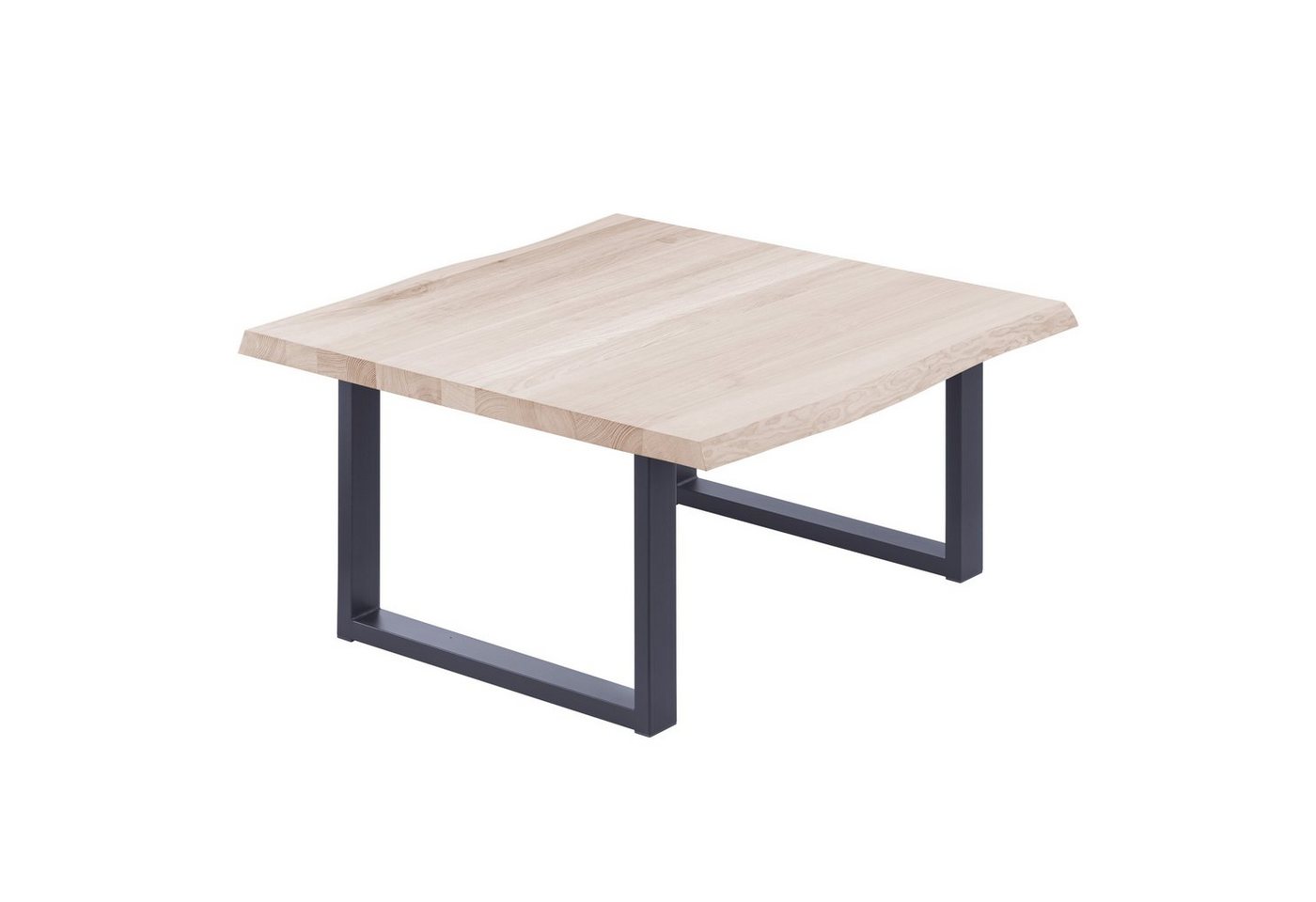 LAMO Manufaktur Baumkantentisch Loft Esstisch Massivholz inkl. Metallgestell (1 Tisch), Baumkante massiv von LAMO Manufaktur