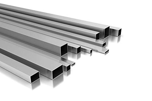 Aluminium Vierkantrohr/Rechteckrohr Quadratrohr Alurohr Rohr Profil Aluminium 25 x 25 x 2 mm x 1.500+-4 mm von METALXACT