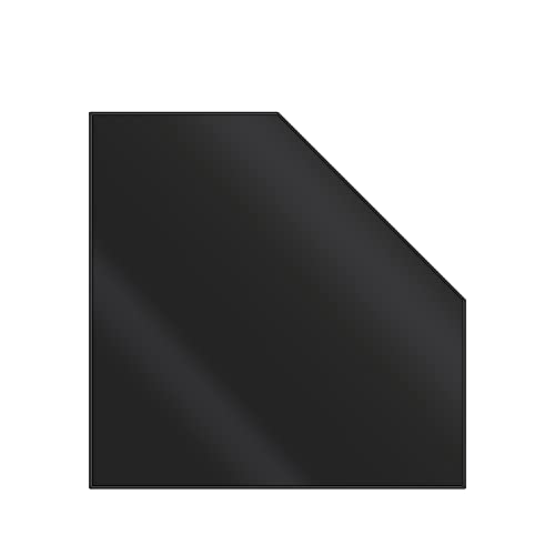 LANZZAS Bodenplatte Fünfeck - 1100 x 1100 mm - Farbe: schwarz | Funkenschutzplatte aus Metall von LANZZAS