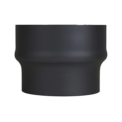 LANZZAS Ofenrohr Erweiterung von Ø 150 mm auf Ø 180 mm - Farbe: schwarz-metallic - Rauchrohrerweiterung von LANZZAS