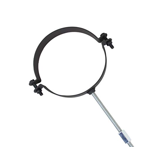 LANZZAS Pelletrohr Halter/Schellen-Set für den Durchmesser 80 mm - Farbe: schwarz - mit Schrauben und Gewindestangen von LANZZAS