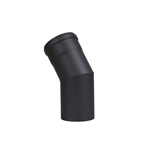 LANZZAS Pelletrohr Bogen 30° starr - Durchmesser 100 mm - Farbe: schwarz - inklusive Silikon-Dichtring von LANZZAS