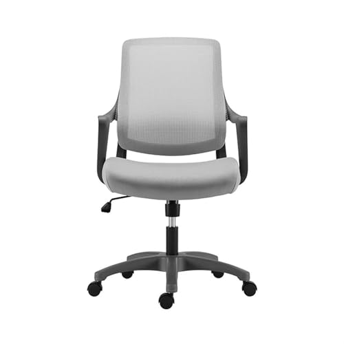 Home-Office-Stuhl Schwarzer Netz-Bürostuhl mit mittlerer Rückenlehne, ergonomischer drehbarer Schreibtisch-Bürostuhl, Armlehnen mit Lordosenstütze, höhenverstellbare PC-Arbeitsstühle Moderne Stühle von LAPADULA