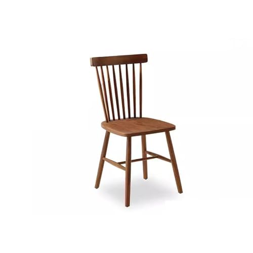 LAPADULA Home-Office-Stuhl Beistellstuhl aus massivem Holz for die Küche, walnussfarbener Frisierstuhl, Stuhl mit Lattenrücklehne, geeignet for Esszimmer, Schlafzimmer, Wohnzimmer Moderne Stühle von LAPADULA