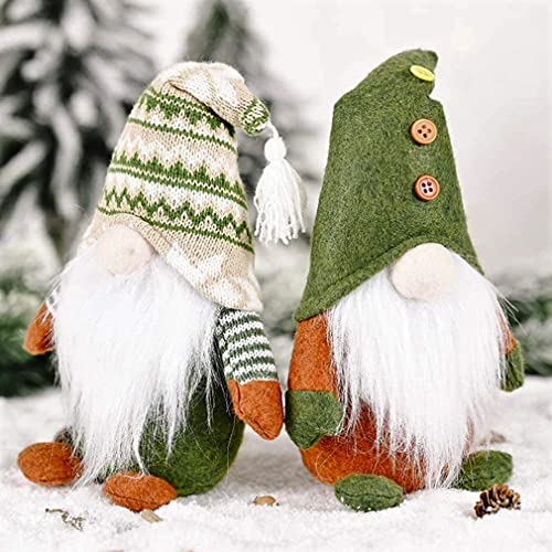 LATERN 2 Stück Weihnachtszwerg Schwedisch, entzückend handgemachte Weihnachtsmann sitzend Weihnachtsmann Zwerg Puppen Gonks Zwerg Elf Figuren für Kamine Weihnachtsfeier Dekoration (25cm x 16cm) von LATERN