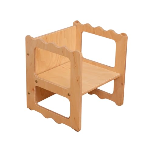 LATRANS Wendehocker Sitzhocker für Kinder i Stuhl mit 3 Sitzhöhen - Multifunktionaler Kinderhocker Kinderstühle aus Holz Hocker Baby (1) von LATRANS