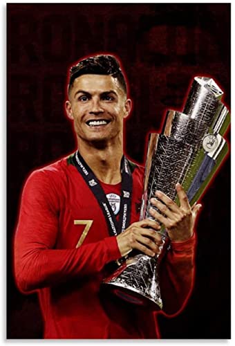 LBMED GemäLde Auf Leinwand Cristiano Ronaldo Poster für modernes Familiendekor Wandkunst Malerei Poster Druckt Bilder 23.6"x35.4"(60x90cm) Kein Rahmen von LBMED